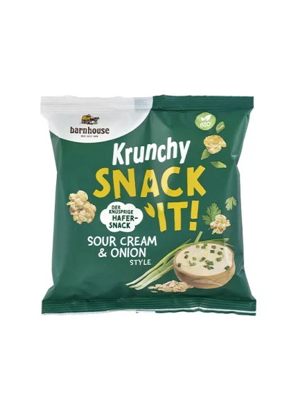 Crunchy Snack Sour Cream & Onion - Organic 150g Barnhouse