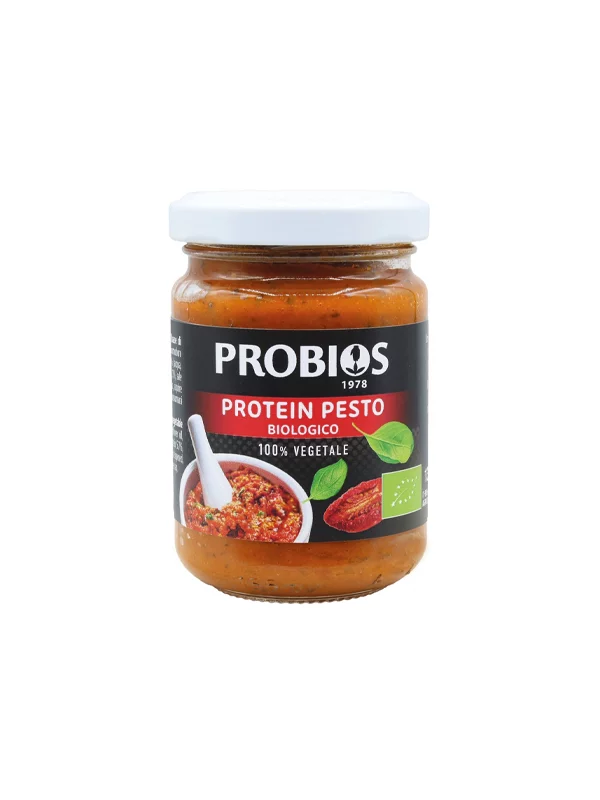Probios High Protein Organic Pesto in a jar of 130g
