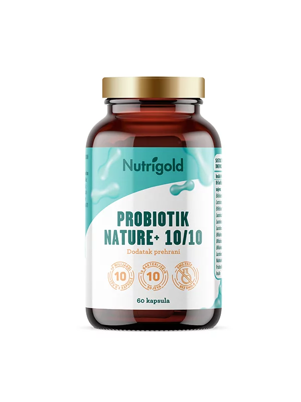 Nutrigold Probiotic Nature+ 10/10 -  60 kapsula u tamnoj staklenoj bočici