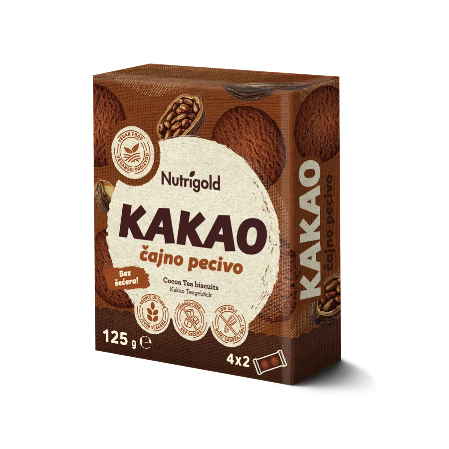 Tea Biscuits Cocoa - Sugar Free 125g Nutrigold