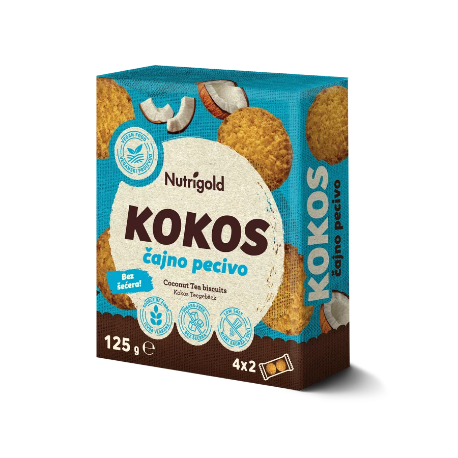 Tea Biscuits Coconut - Sugar Free 125g Nutrigold