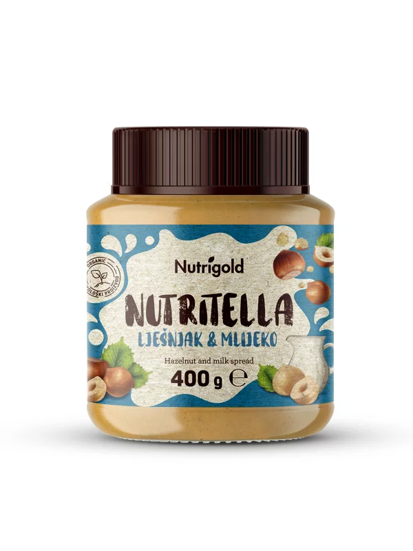 Nutritella Hazelnut & Milk Spread - Organic 400g Nutrigold