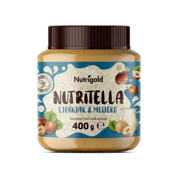 Nutritella Hazelnut & Milk Spread - Organic 400g Nutrigold