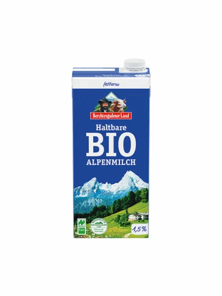 Alpine Long-Life Milk 1,5% - Organic 1000ml Berchtesgadener Land