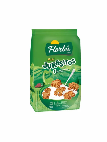 Cereal Biscuits Jurasitos - No Added Sugar 400g Florbú