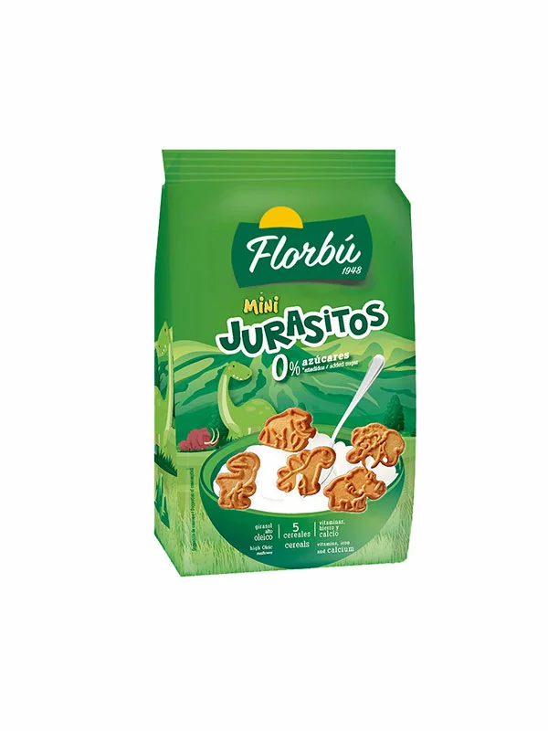 Cereal Biscuits Jurasitos - No Added Sugar 400g Florbú