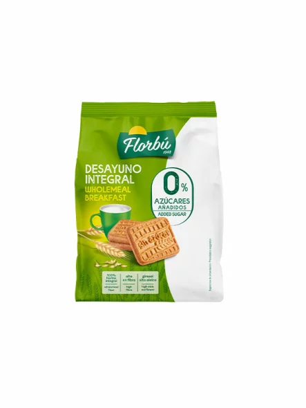 Whole Grain Breakfast Biscuits Desayuno - No Added Sugar 150g Florbú