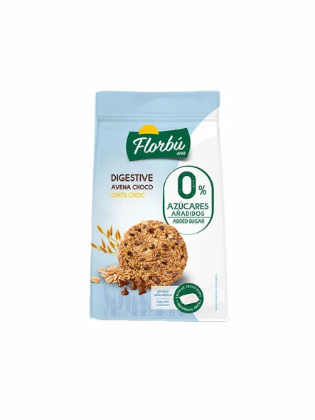 Digestiv Chocolate Chip Oat Biscuit - No Added Sugar 245g Florbú