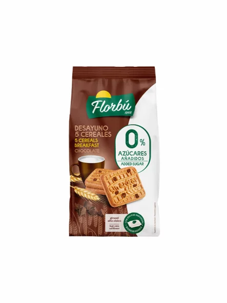 Cereal Breakfast Chocolate Chip Biscuits Desayuno - No Added Sugar 310g Florbú