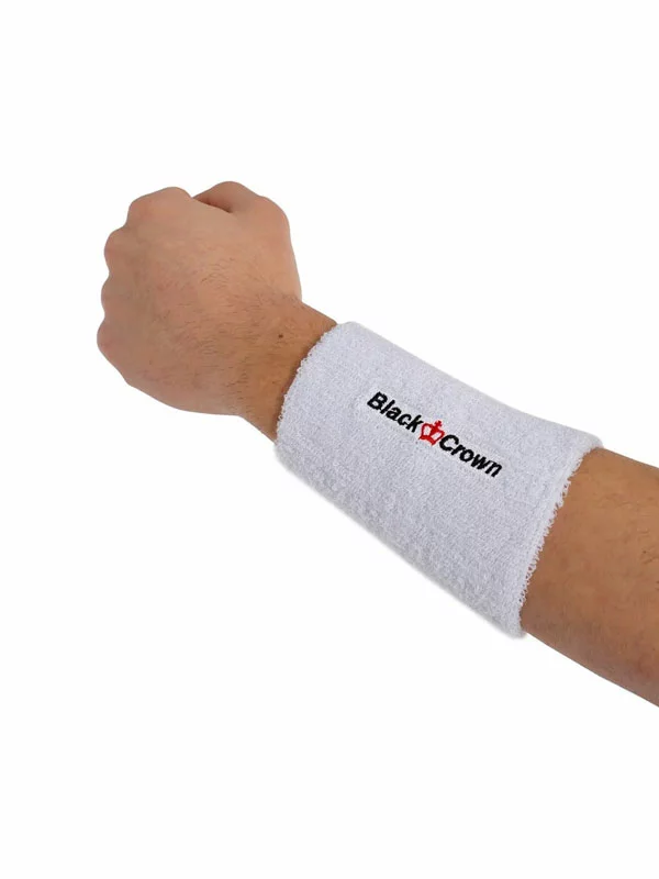 Black Crown Wristband White
