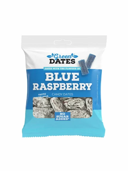 Dates With Blue Raspberry Flavour - 90g Green Dates
