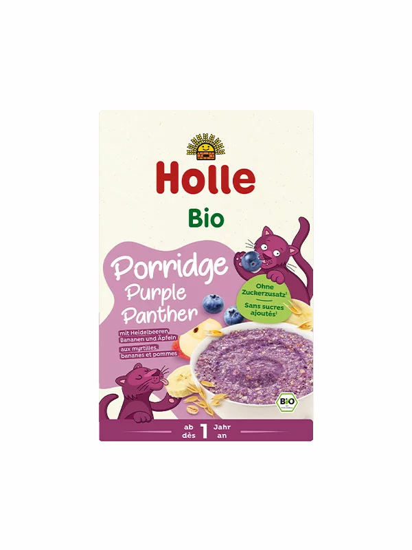 Porridge ''Purple Panther'' - Blueberry, Banana & Apple - Organic 200g Holle