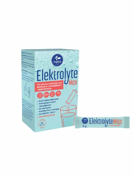Drink With Electrolytes & Vitamin C Elektrolyte Max - 20x6g Green Lab