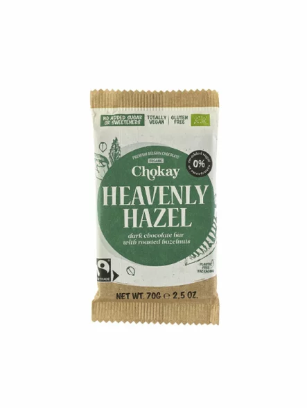 Dark Chocolate & Hazelnut Bar - Organic 70g Chokay