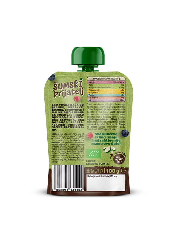 Nutrigold Baby Organska Voćna kaša Šumski prijatelj u pakiranju od 100g