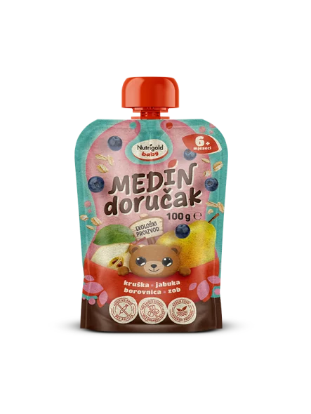 Bear's Breakfast Fruit Purée - Organic 100g Nutrigold Baby