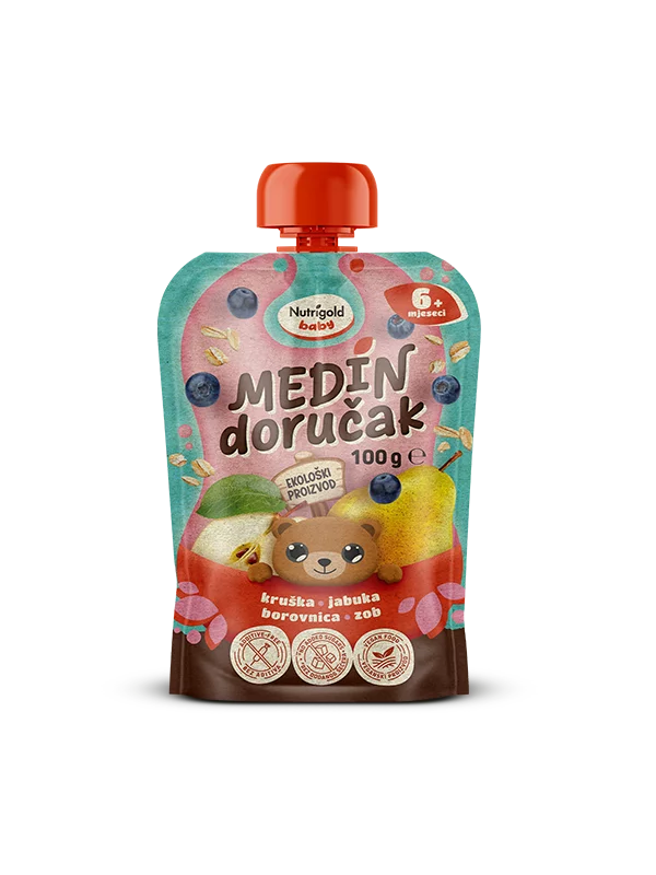 Nutrigold Baby organska Voćna kaša Medin doručak u pakiranju 100g