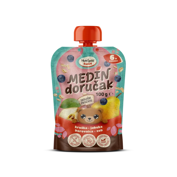 Bear's Breakfast Fruit Purée - Organic 100g Nutrigold Baby