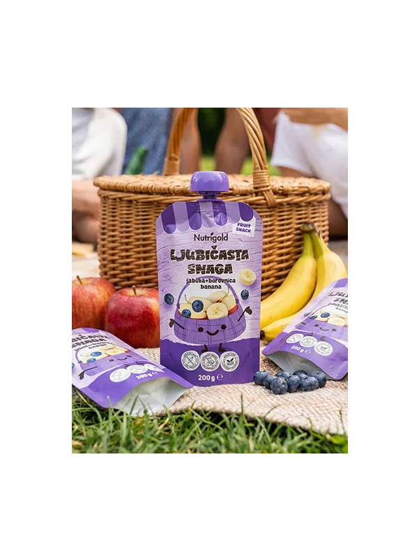 Nutrigold Voćna kaša Ljubičasta snaga u pakiranju od 200g.