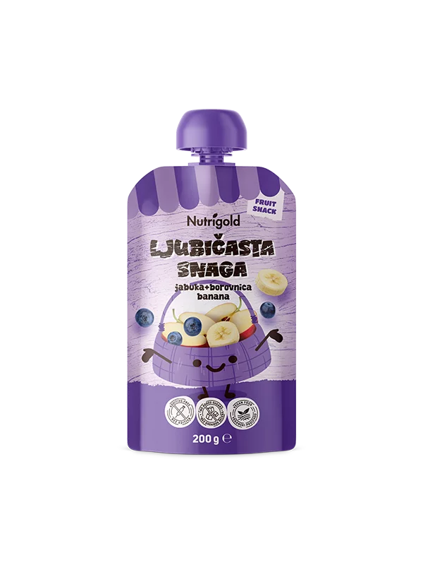 Nutrigold Voćna kaša Ljubičasta snaga u pakiranju od 200g.