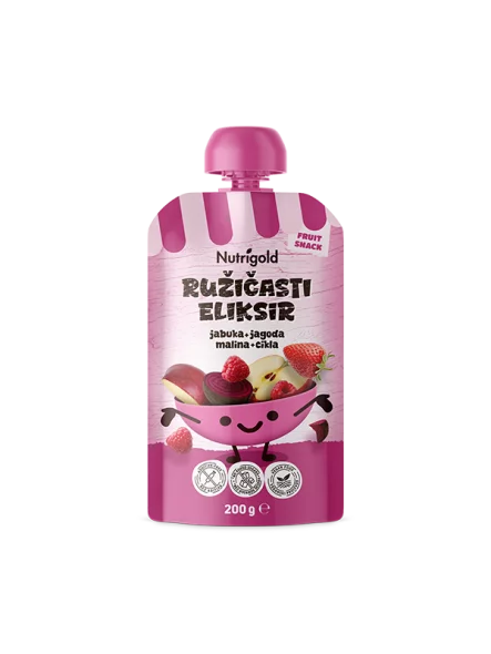 Fruit Snack Apple, Strawberry, Raspberry & Beetroot - 200g Nutrigold