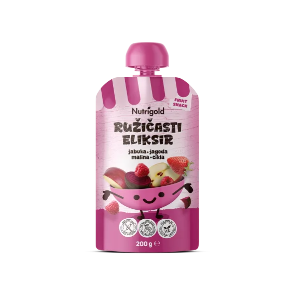 Fruit Snack Apple, Strawberry, Raspberry & Beetroot - 200g Nutrigold