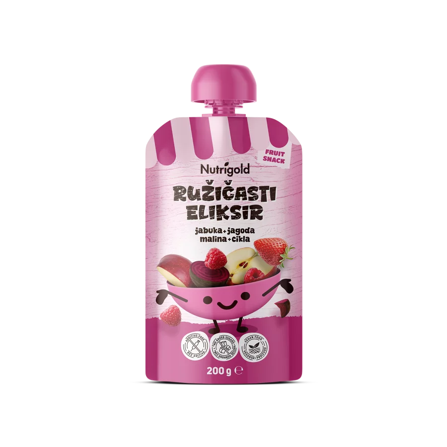 Nutrigold Voćna kaša Ružičasti eliksir u pakiranju od 200g