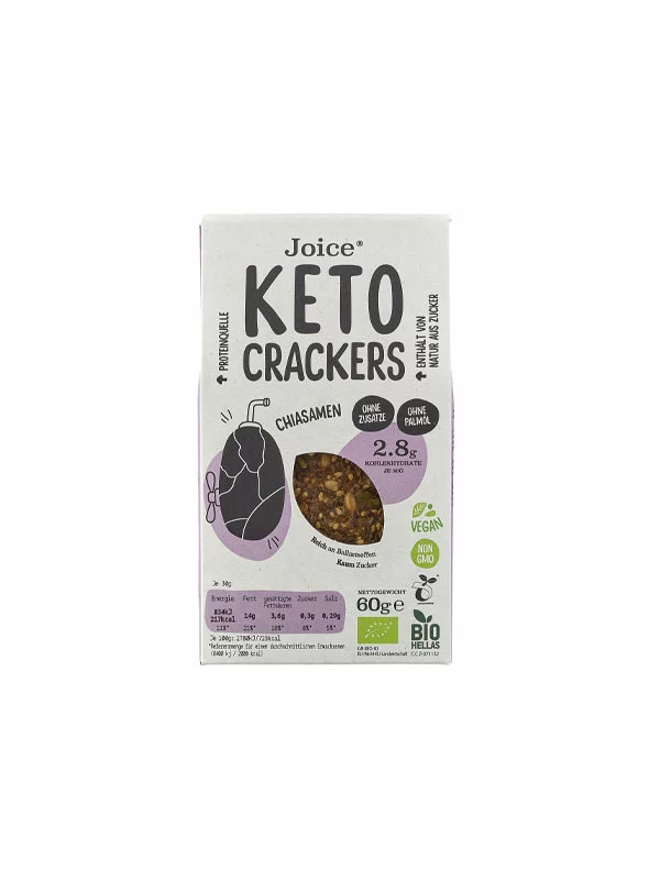 Keto Crackers With Chia Seeds - Organic 60g JFOODS SA