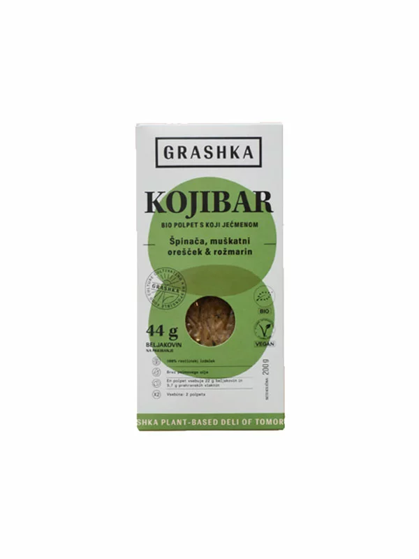 Vegan Koji Barley Patty - Spinach Organic 200g Grashka