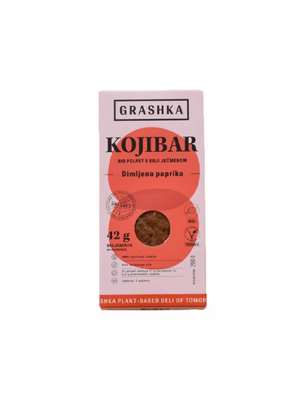 Vegan Koji Barley Patty - Smoked Paprika Organic 200g Grashka