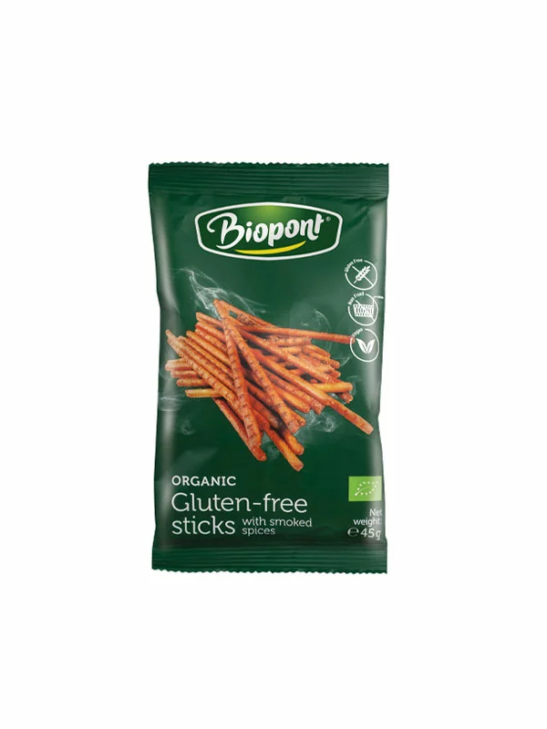 Gluten Free Sticks - Smoky Organic 45g Biopont