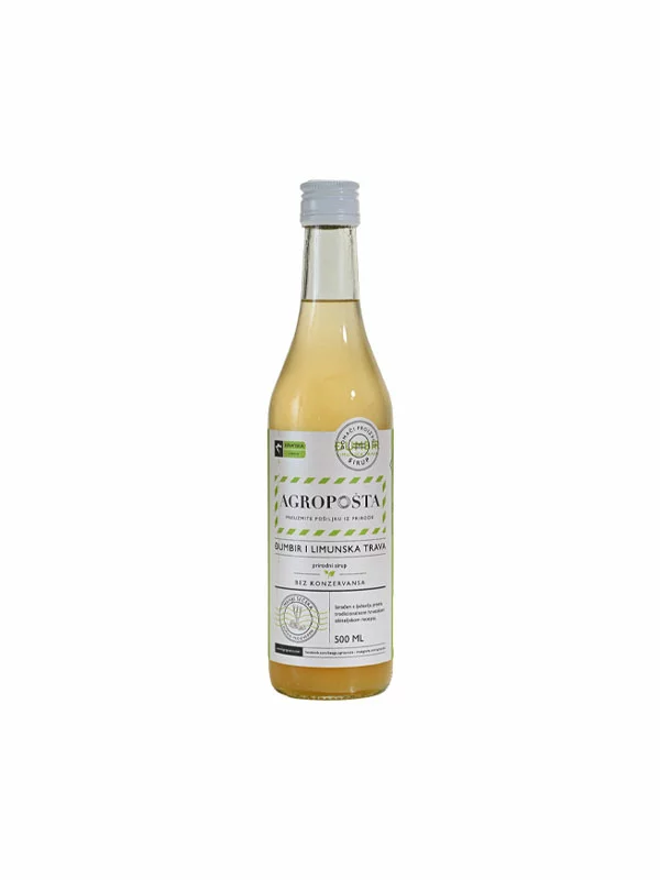Ginger & Lemongrass Syrup - 500 ml Agropošta