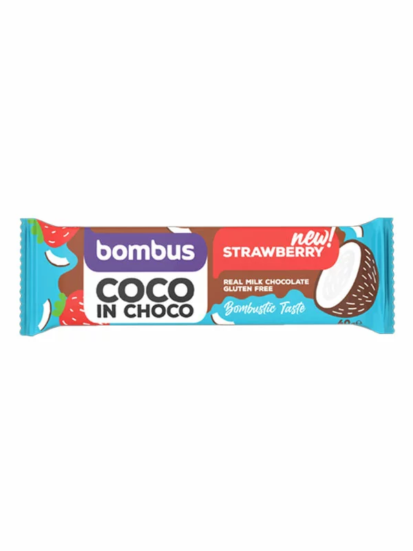 Coco in Choco - Strawberry Gluten Free 40g Bombus