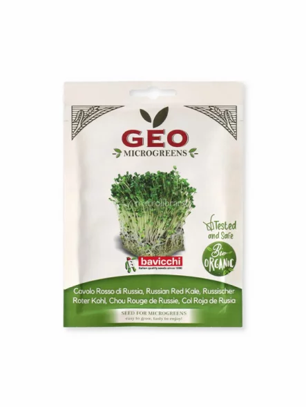 Russian Red Kale Seed for Sprouts - Organic 12g Geo
