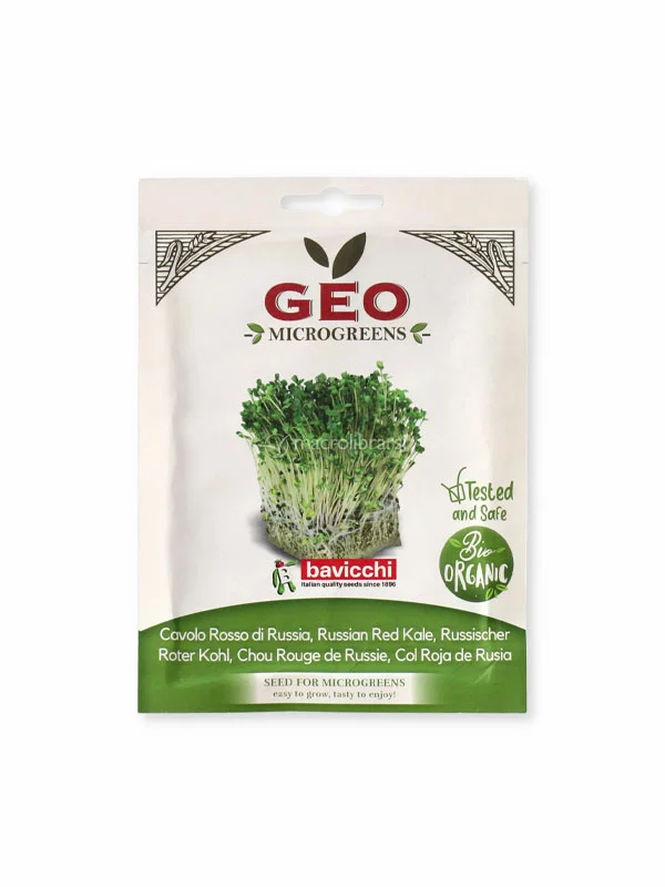Russian Red Kale Seed for Sprouts - Organic 12g Geo
