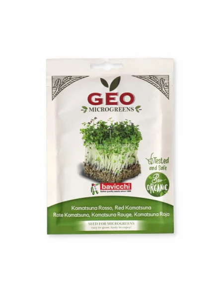 Red Komatsuna Seed for Sprouts - Organic 12g Geo