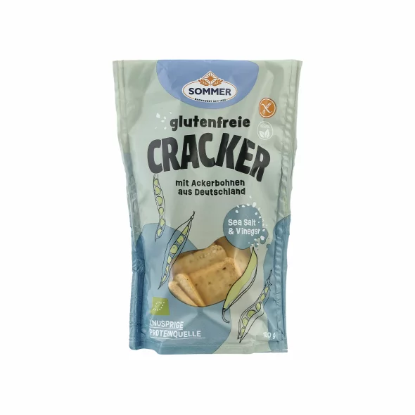 Gluten Free Crackers Sea Salt & Vinegar - Organic 100g Sommer