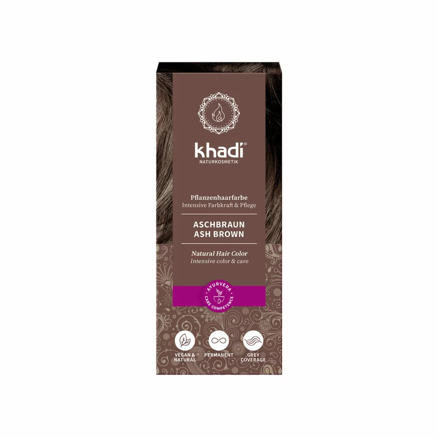 Natural Hair Colour Ash Brown - 100g Khadi