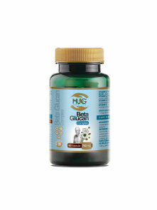 Hug Your Life Beta Glucan premium & C3 Complex 60 capsules in dark plastic packaging