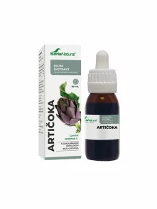 Soria Natural artichoke drops in a glass bottle with a dropper