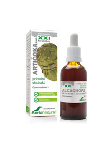 Soria Natural artichoke drops in a glass bottle with a dropper