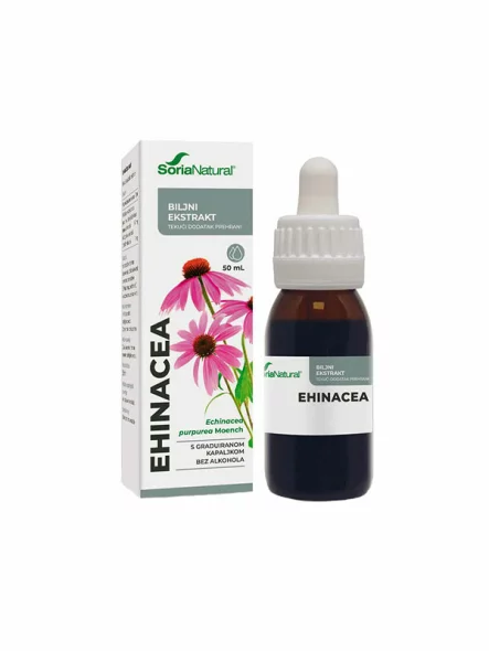 Soria Natural ehinacea complex drops in a 50ml glass bottle with a dropper