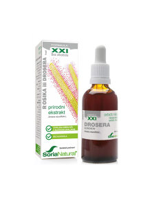 Soria Natural drosera drops in a 50ml glass bottle with a dropper