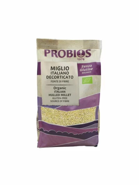 Probios organic hulled millet in a packaging of 400g