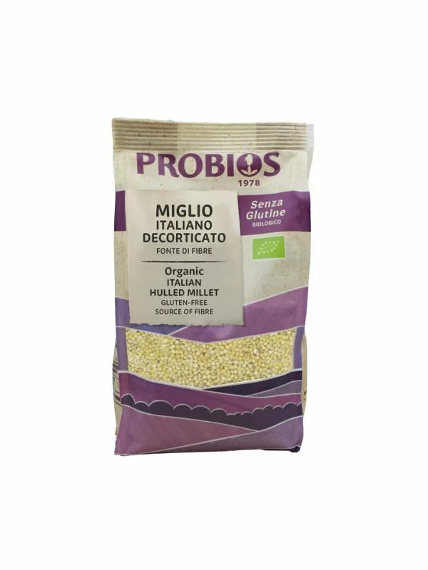 Probios organic hulled millet in a packaging of 400g
