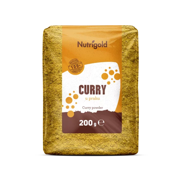 Nutrigold curry powder in a packaging of 200g