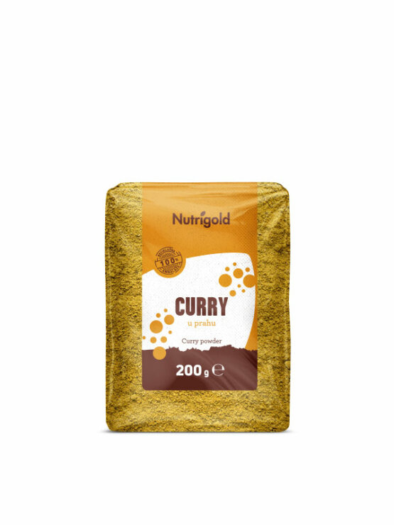 Nutrigold curry powder in a packaging of 200g