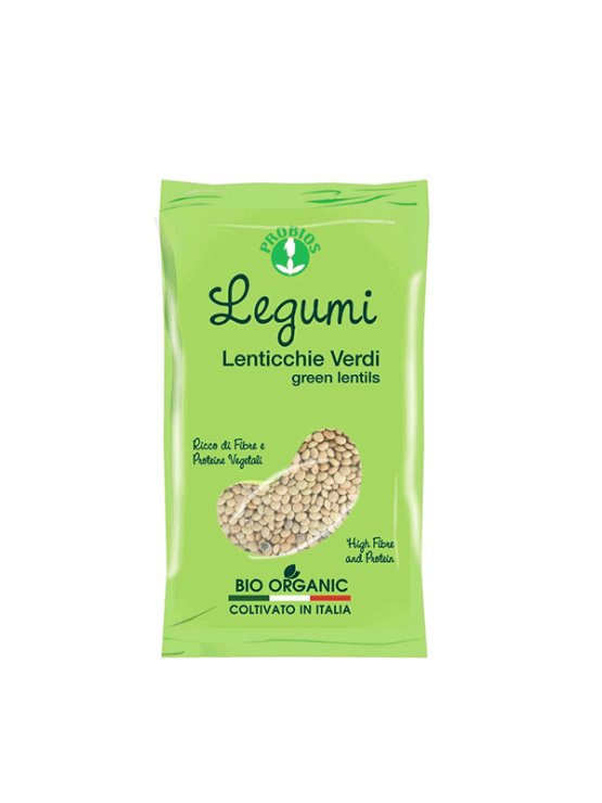 Probios organic green lentils in a 400g packaging