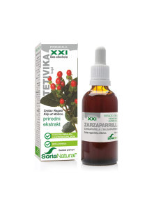 Soria Natural smilax aspera drops in a 50ml glass bottle with a dropper