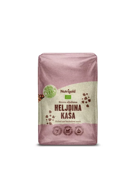 Nutrigold organic hulled raw buckwheat groats in a packaging of 500g